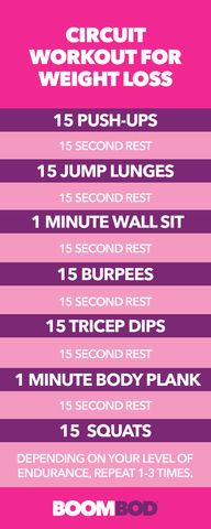 Boombod circuit workout exercise for weight loss 