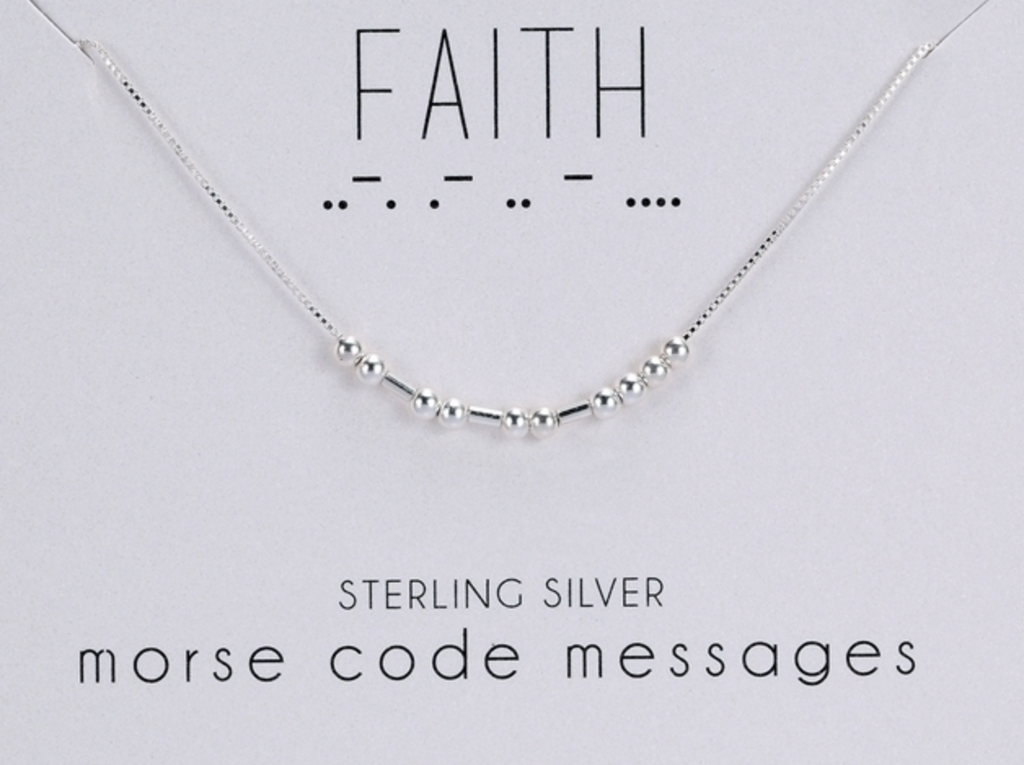 GRACE Morse Code Sterling Silver Necklace 