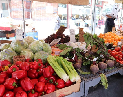Boston Spice Haymarket Square Pushcarts selling fruit and vegetables