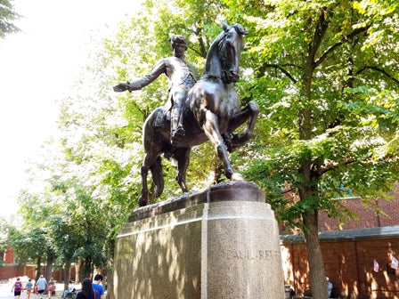 Paul Revere in the north end of boston massachusetts