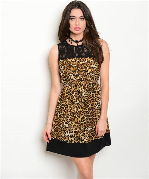 leopard print party dress