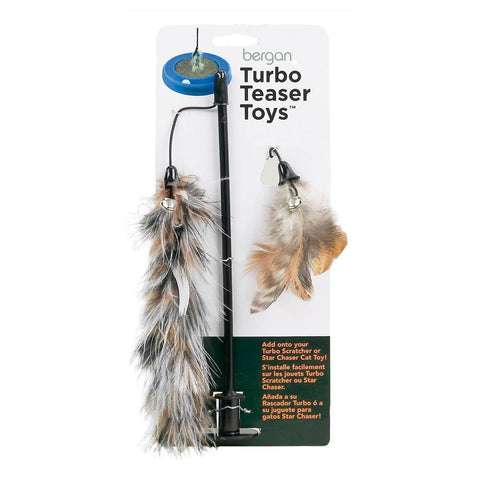 Bergan BER-88462 Turbo Cat Teaser Toy Brown 5" x 6" x 12"