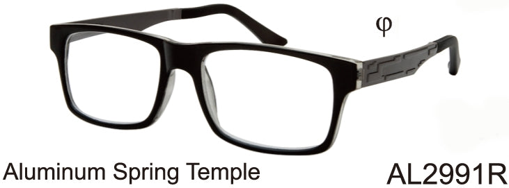 AL2991R - Wholesale Men's Aluminum Temple Reading Glasses