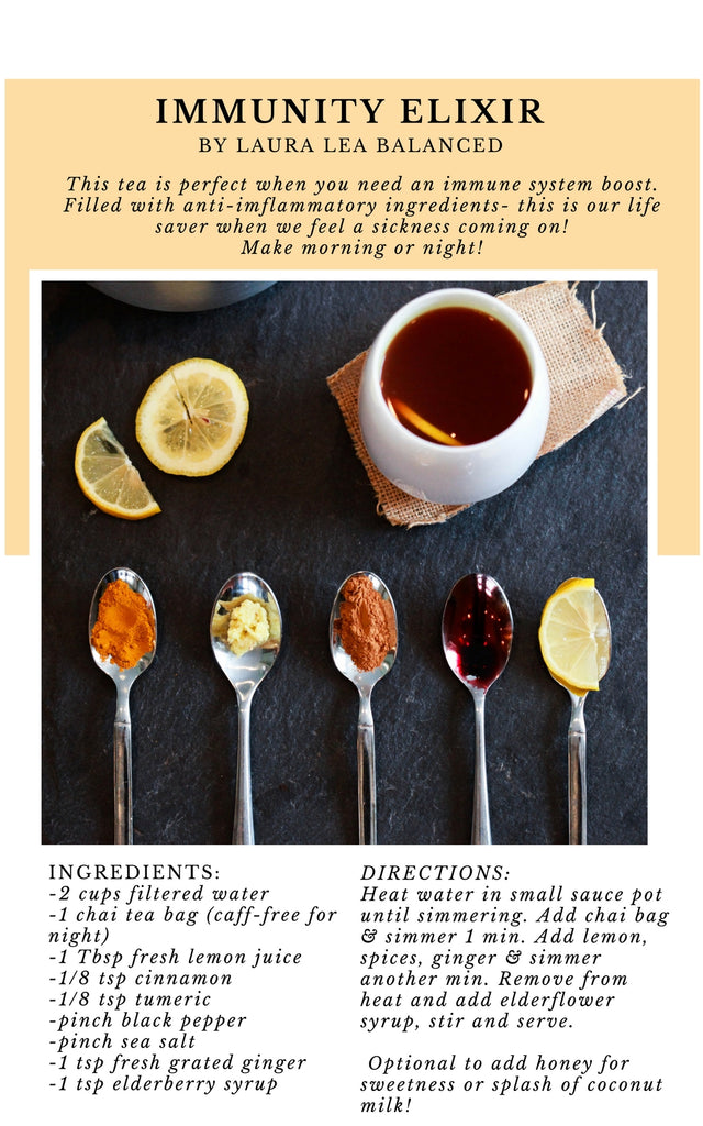 2018 Relaxation Guide | Immunity Elixir Tea Recipe from Laura Lea Balanced