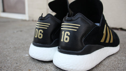 Adidas Busenitz Pure Boost 10 Year Shoes Black/Metallic Gold/White