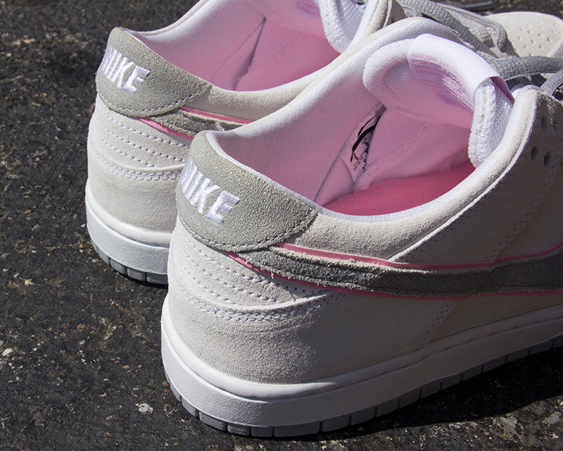 Nike SB Dunk Low Pro IW White/Perfect Pink-Flat Silver 895969-160 pure board shop