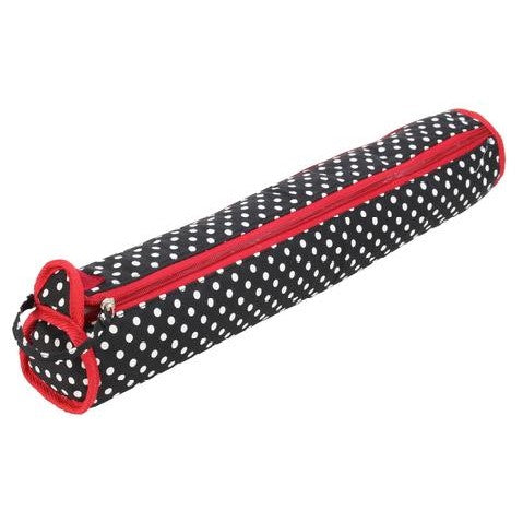 Knitting Needle Holder - Black & White Polka Dots