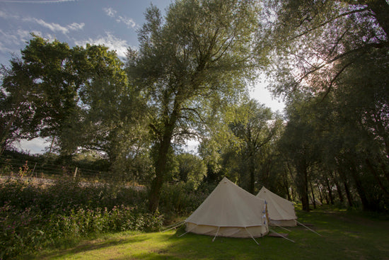 Bell tents at the campsite in Bodiam, East Sussex (photo: The Original Hut Company)
