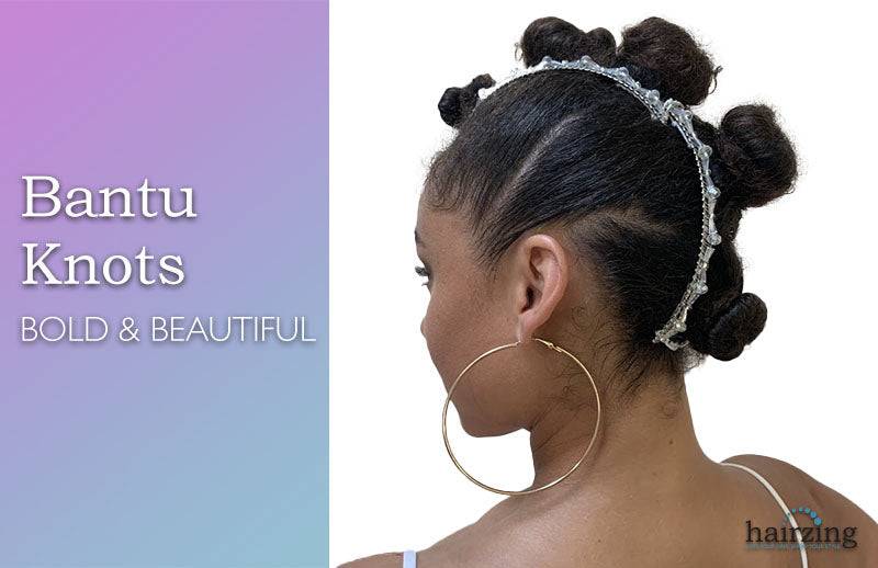 Bantu Knots with Banana Clip New Thick Curly Hairstyle