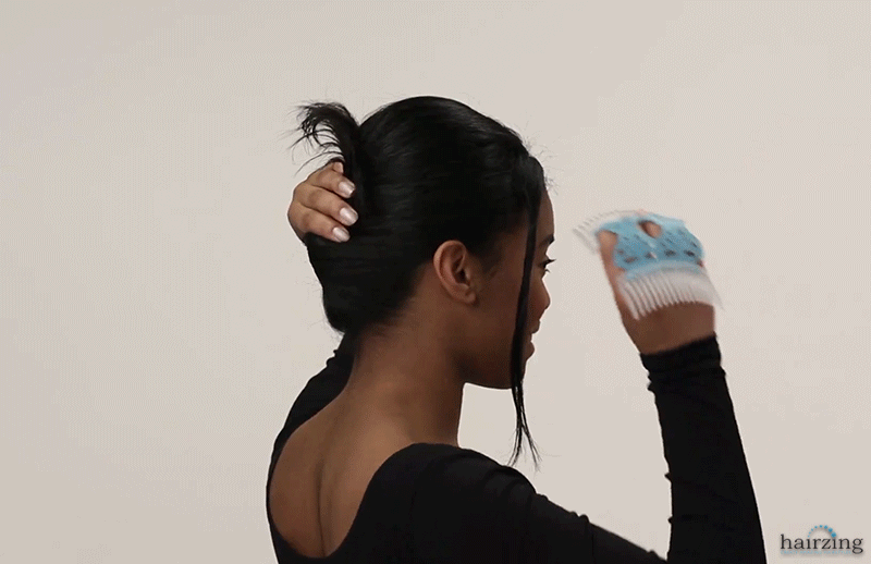 Peacock Twist Tutorial Slide HairZing Accessory in Hair