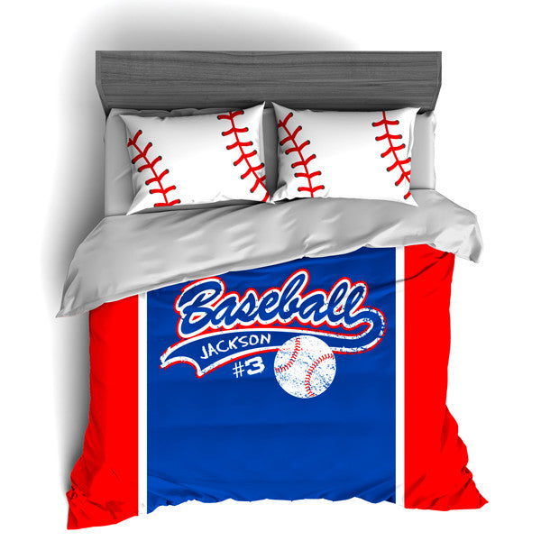Personalized Baseball Bedding Custom Duvet Or Comforter Sets For