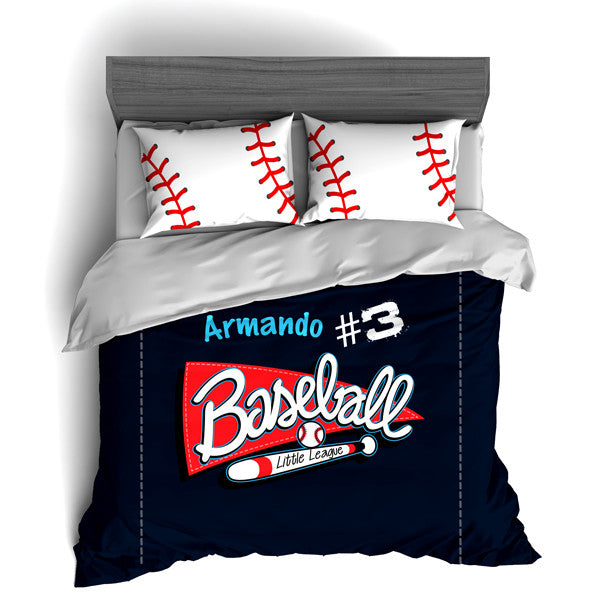 Personalized Baseball Bedding Set Custom Duvet Or Comforter Sets
