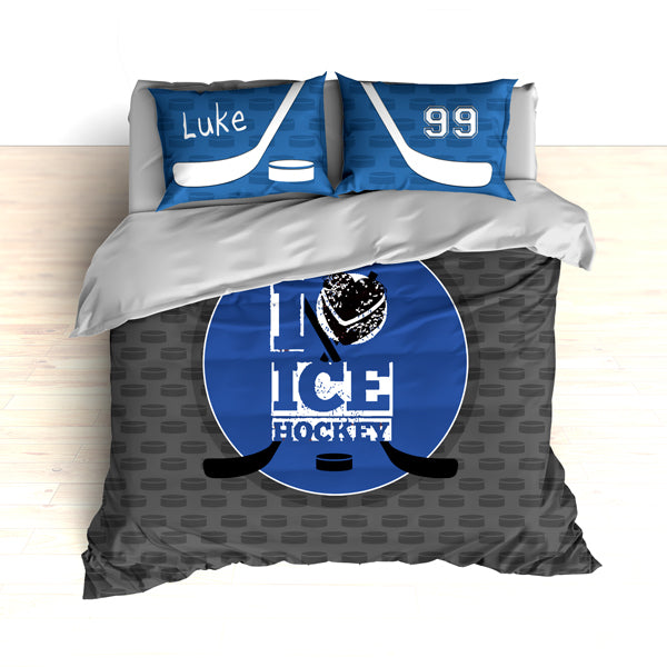 Personalized Hockey Bedding Hockey Themed Bedroom Decor