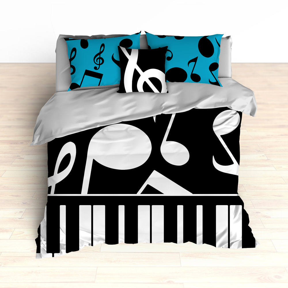 Musical Notes Bedding Piano Keyboard Theme Music Theme