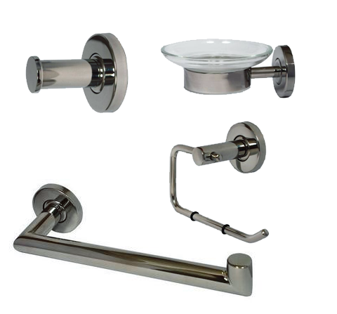 Infinity Bathroom Decor Bundle Brushed Nickel Grabdashbar