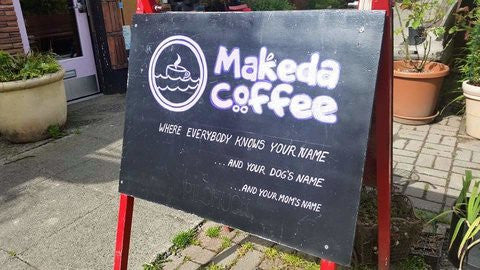 Makeda & Mingus Coffee Sign