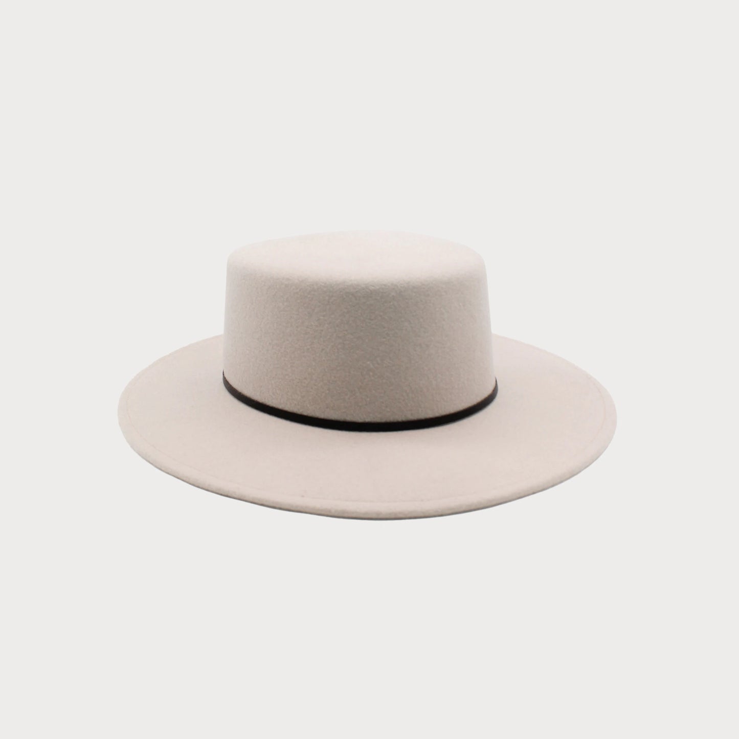 Ace of Something Beige Matilda Flat Brim Boater