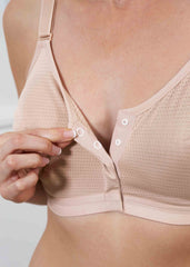 Front Fastening Silver Post Surgery Popper Bra