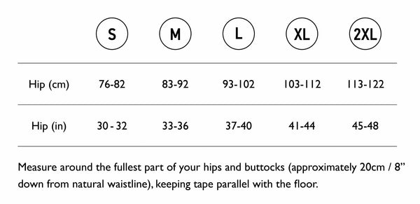 Knickers Size Guide Chart