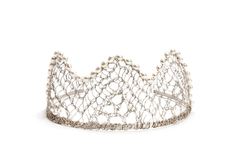 Metal lace tiara