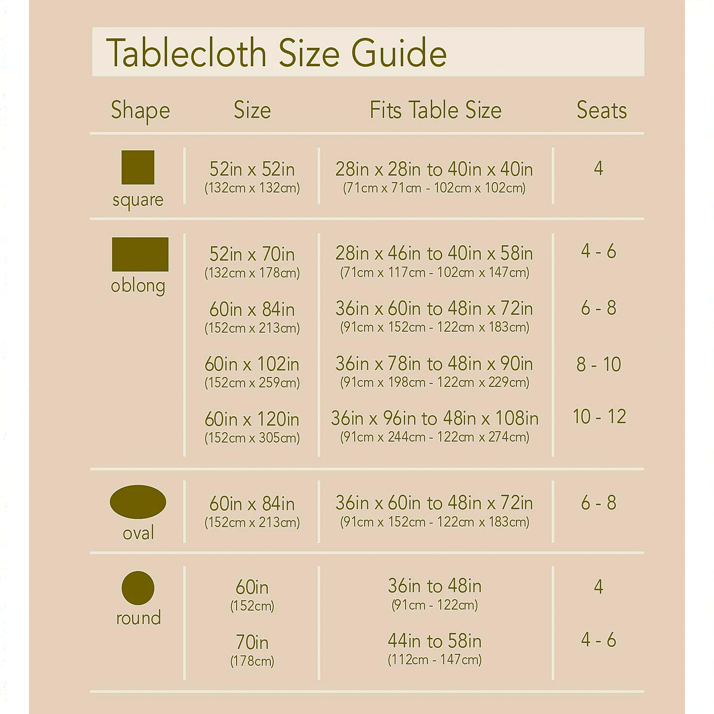 Allure Printed Fabric Tablecloth