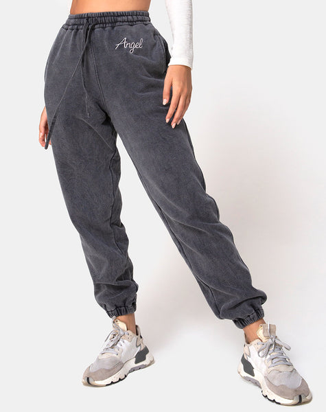 black and gray joggers