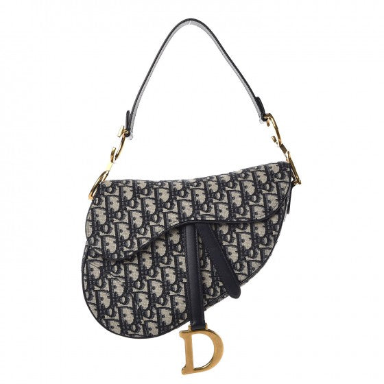 dior oblique saddle bag black