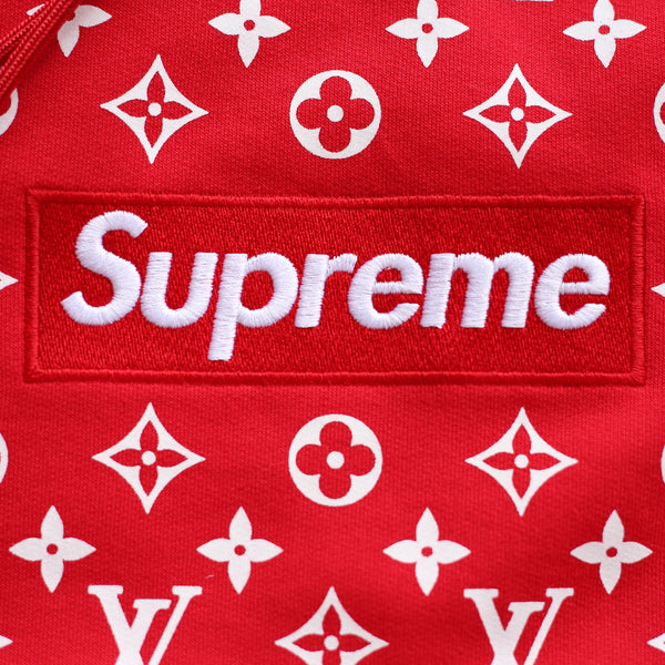Louis Vuitton | Supreme Logo Box Hoodie Monogram | Red– The-Collectory