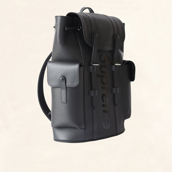 Louis Vuitton | Supreme Epi Christopher Backpack | Black ...