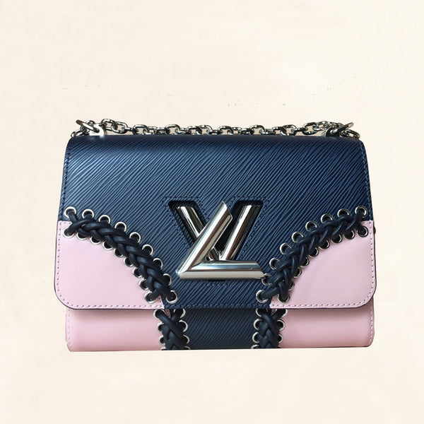 Louis Vuitton Twist mm Braided Links EPI Grained Leather Black