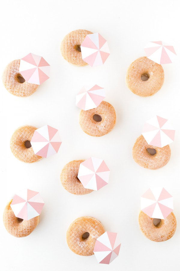 DIY Pink Beach Umbrella Donuts by Studio DIY, with Free Printable to Download