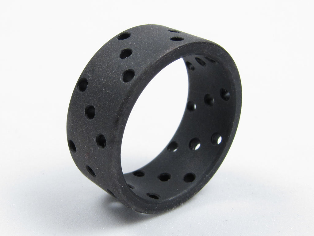 Barrage (Black) - Men's Matte Black Titanium Ring – Richter Scale Rings