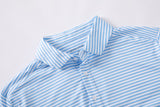 Blue & White Stripe Polo