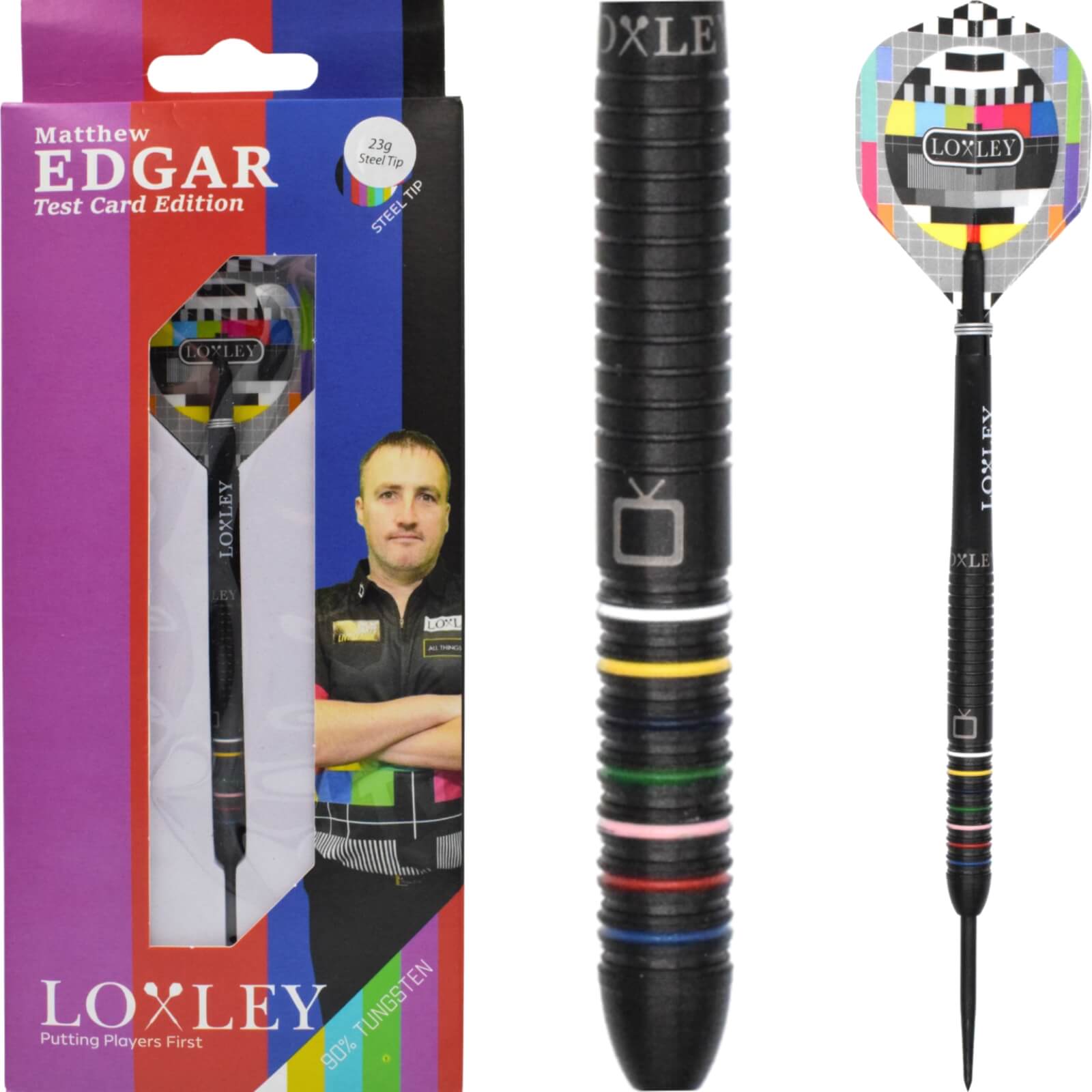 Loxley - Matthew Edgar Test Card Darts - Steel Tip - 90% Tungsten - 21g 23g