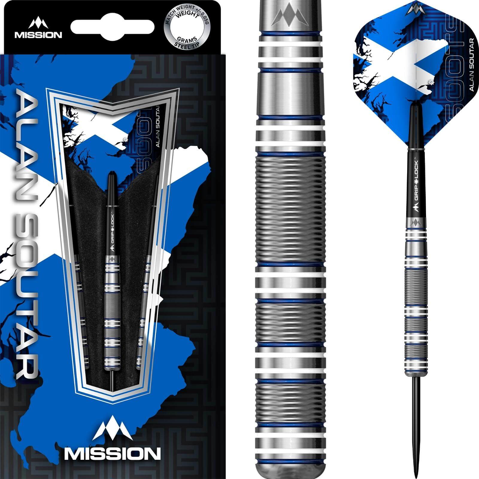 Darts - Mission - Alan Soutar Darts - Steel Tip - 90% Tungsten - 22g 24g 26g 28g 