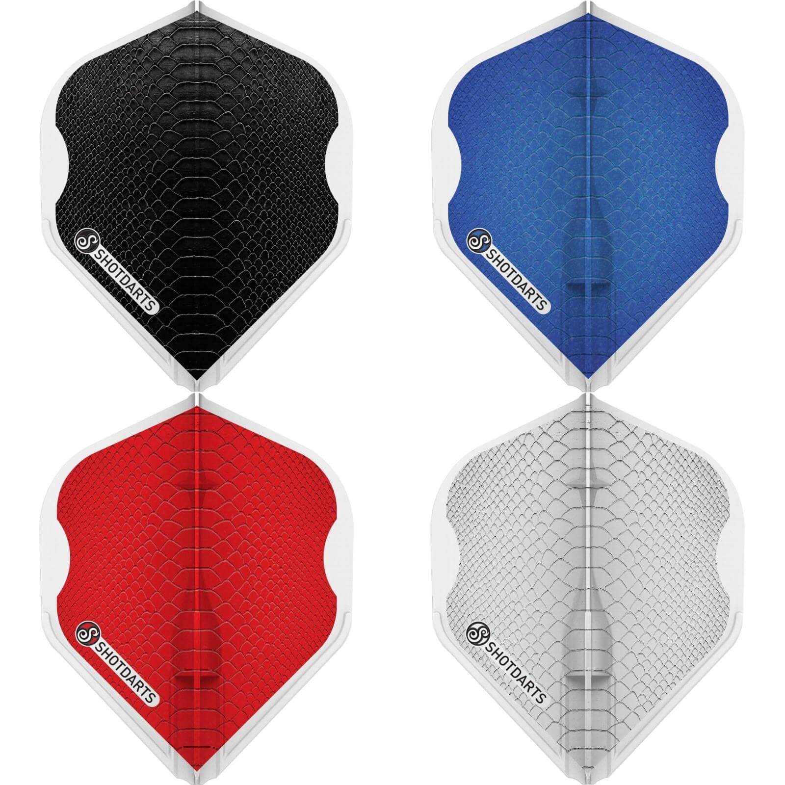 Dart Flights - Shot - L-Style - Americana Gator - EZ - L1 - Big Wing Moulded Dart Flights 