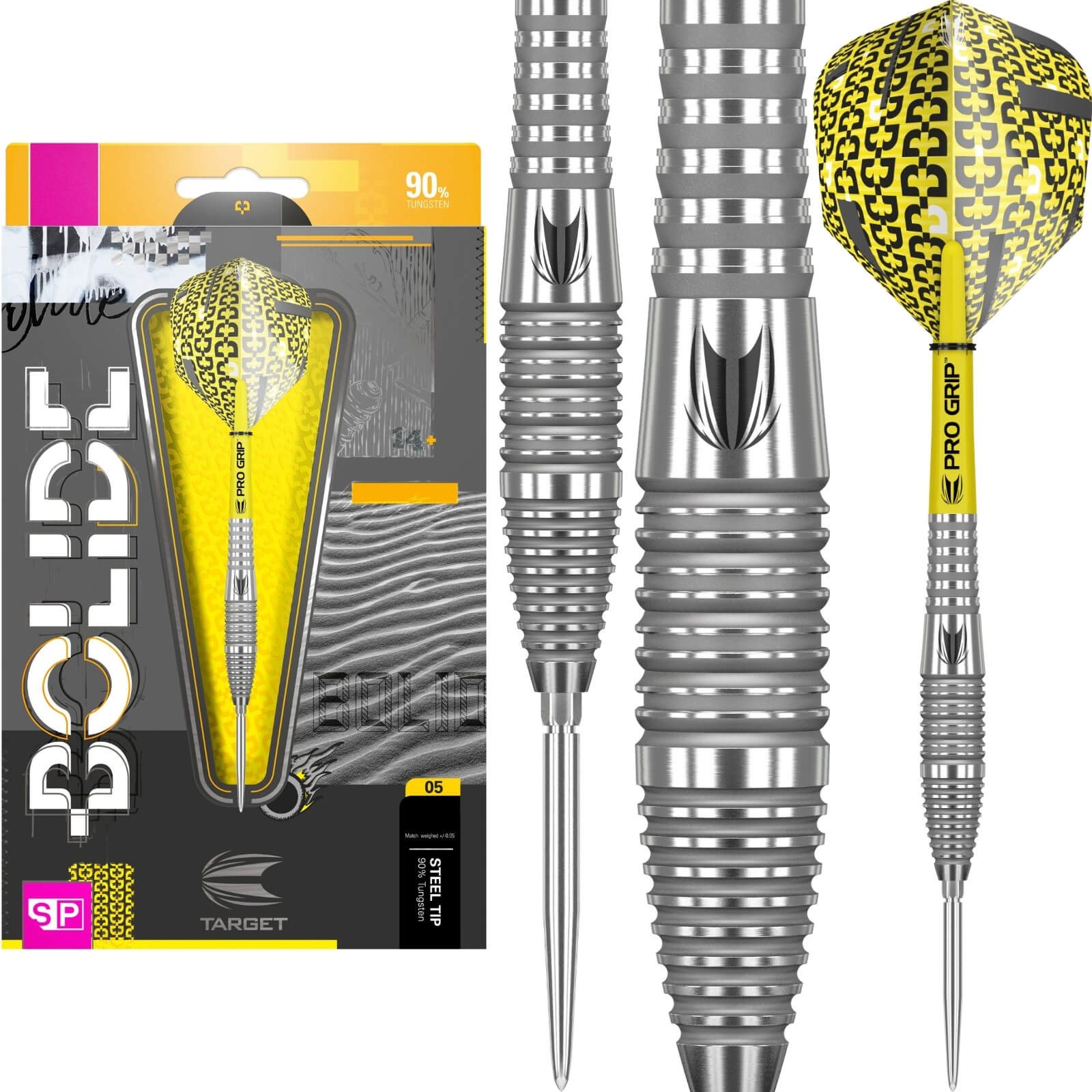 Darts - Target - Bolide 05 Darts - Swiss Point - Steel Tip - 90% Tungsten - 22g 24g 