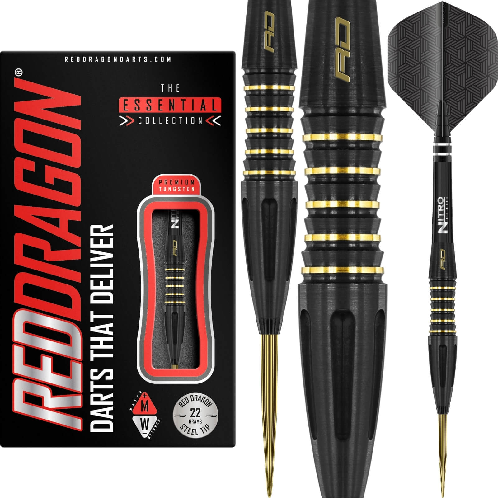 Darts - Red Dragon - Clarion Darts - Steel Tip - 90% Tungsten - 22g 24g 26g 