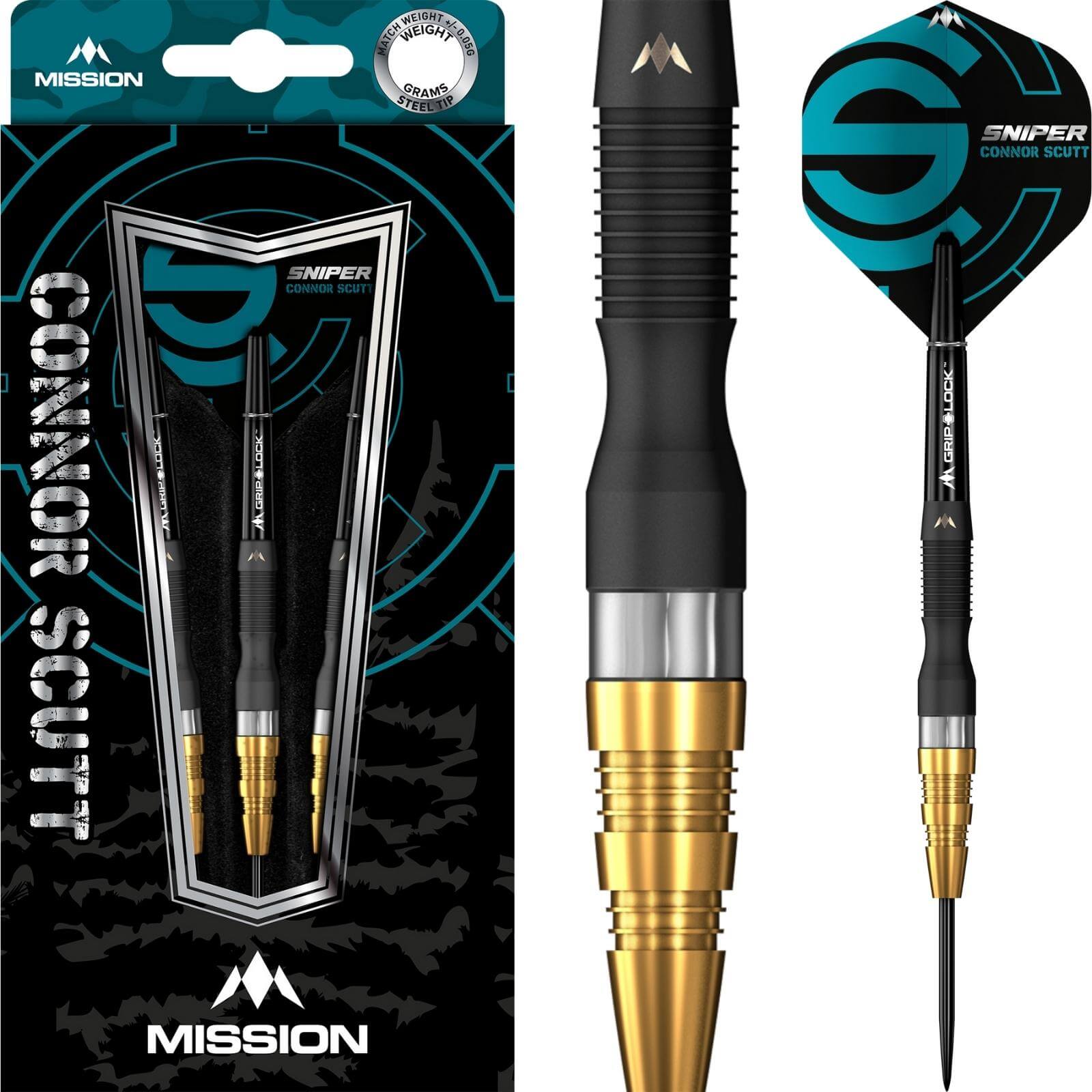 Darts - Mission - Connor Scutt Darts - Steel Tip - 95% Tungsten - 22g 24g 