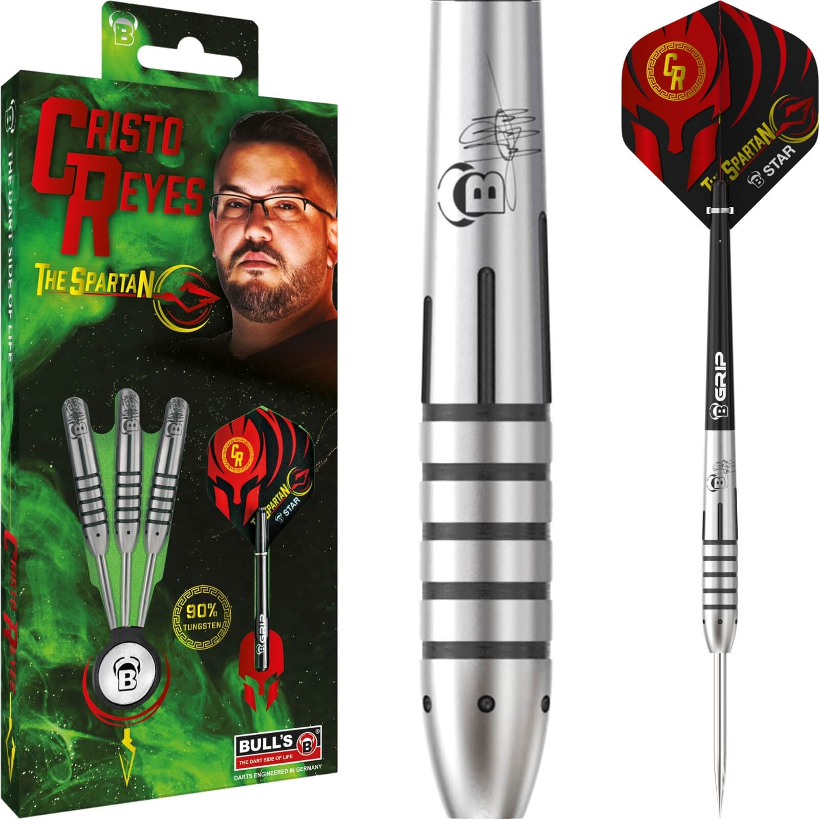 Darts - BULL'S - Cristo Reyes Darts - Steel Tip - 90% Tungsten - 21g 23g 