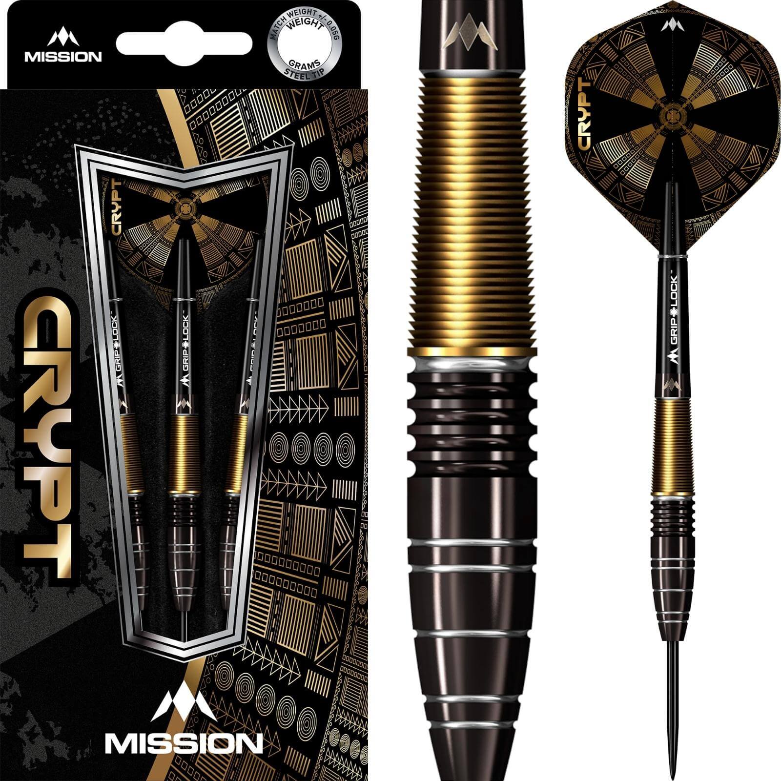 Darts - Mission - Crypt M1 Darts - Steel Tip - 90% Tungsten - 22g 24g 