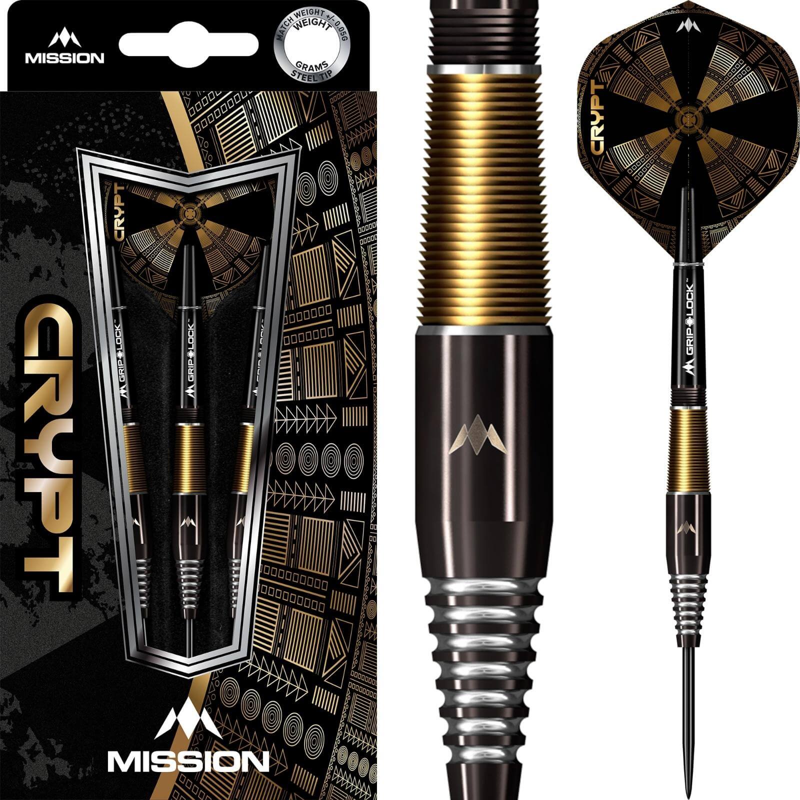 Darts - Mission - Crypt M2 Darts - Steel Tip - 90% Tungsten - 21g 23g 