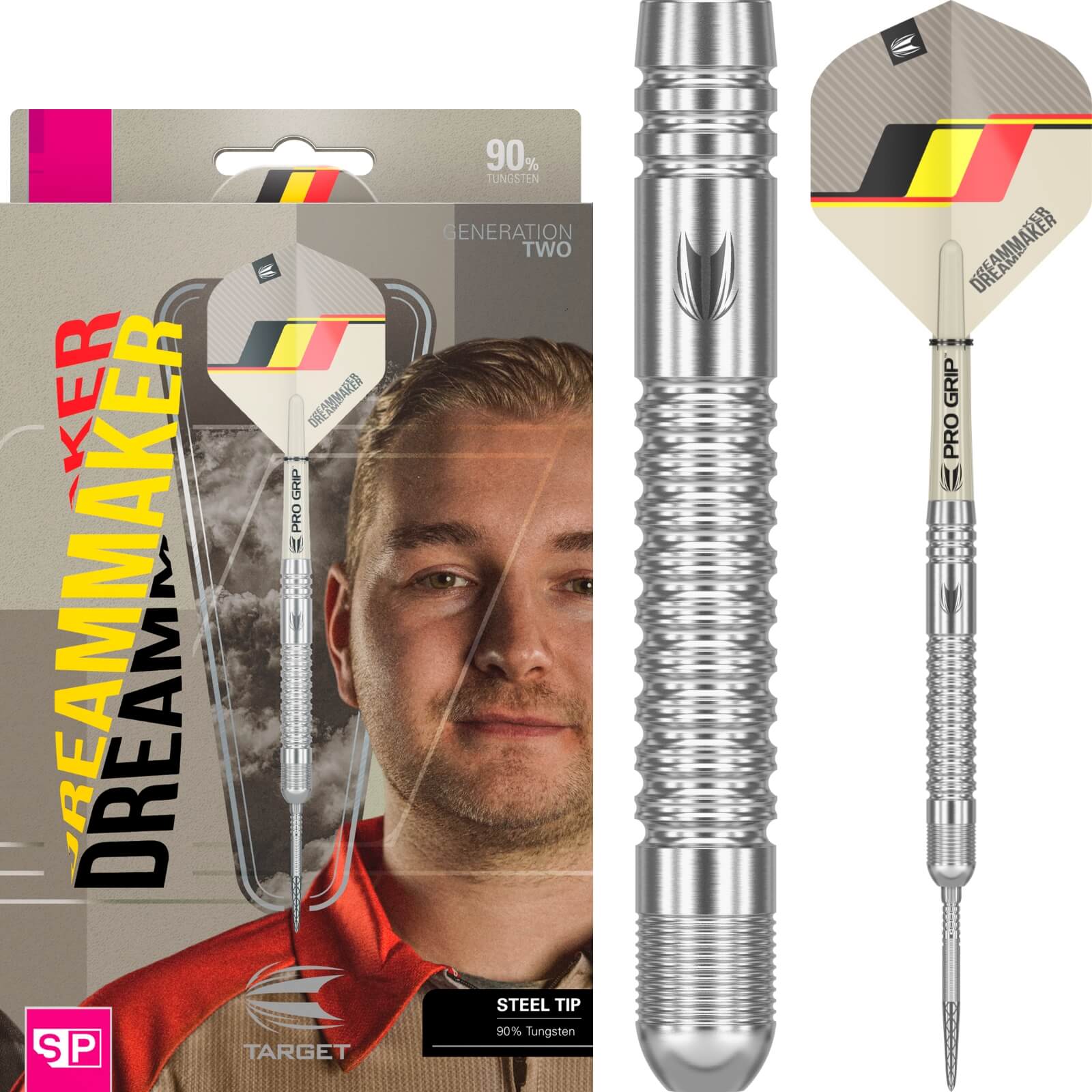 Darts - Target - Dimitri Van Den Bergh Gen 2 Darts - Swiss Point - Steel Tip - 90% Tungsten - 21g 23g 25g 