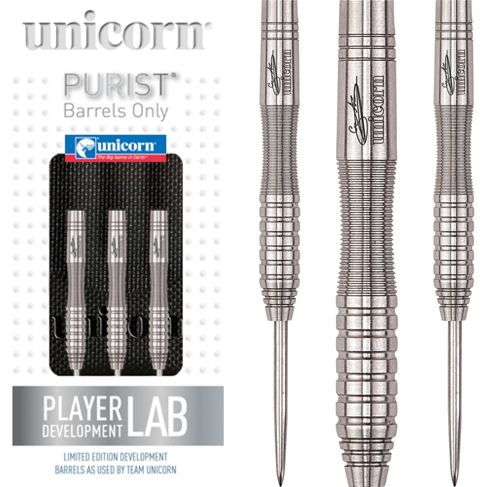 Darts - Unicorn - Gary Anderson Phase 2 Purist Darts - Steel Tip - 90% Tungsten - 22g 24g 