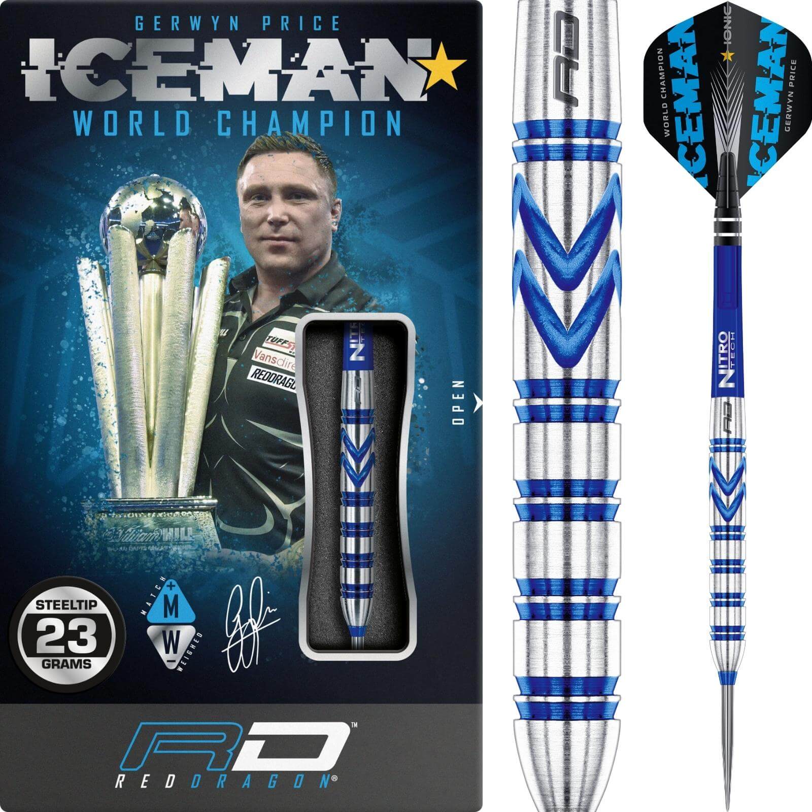 Darts - Red Dragon - Gerwyn Price Darts - Steel Tip - 90% Tungsten - 23g 24g 26g 