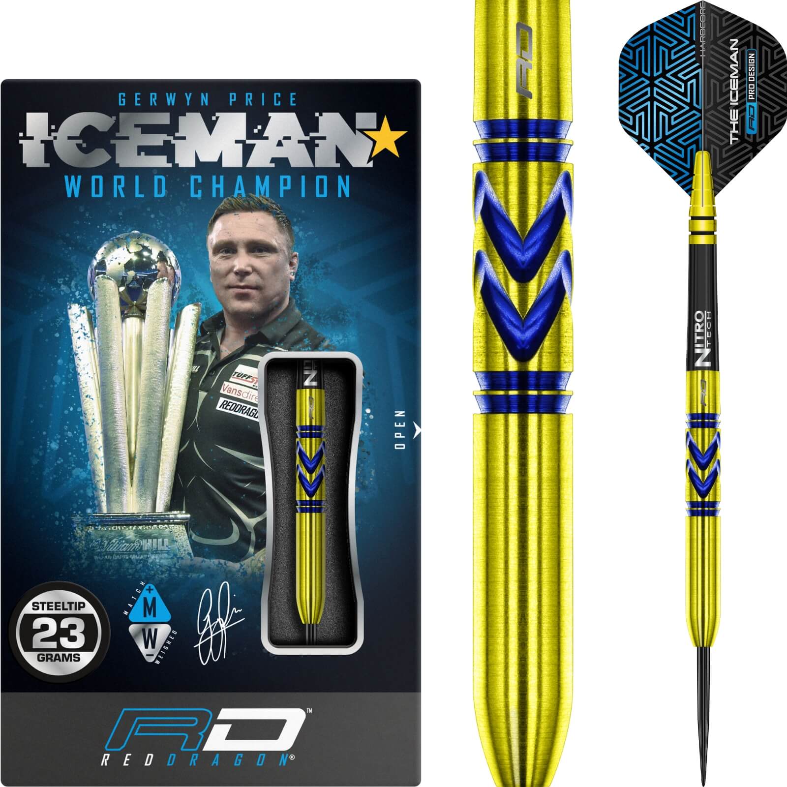 Darts - Red Dragon - Gerwyn Price Avalanche Gold - Steel Tip - 90% Tungsten - 22g 23g 24g 