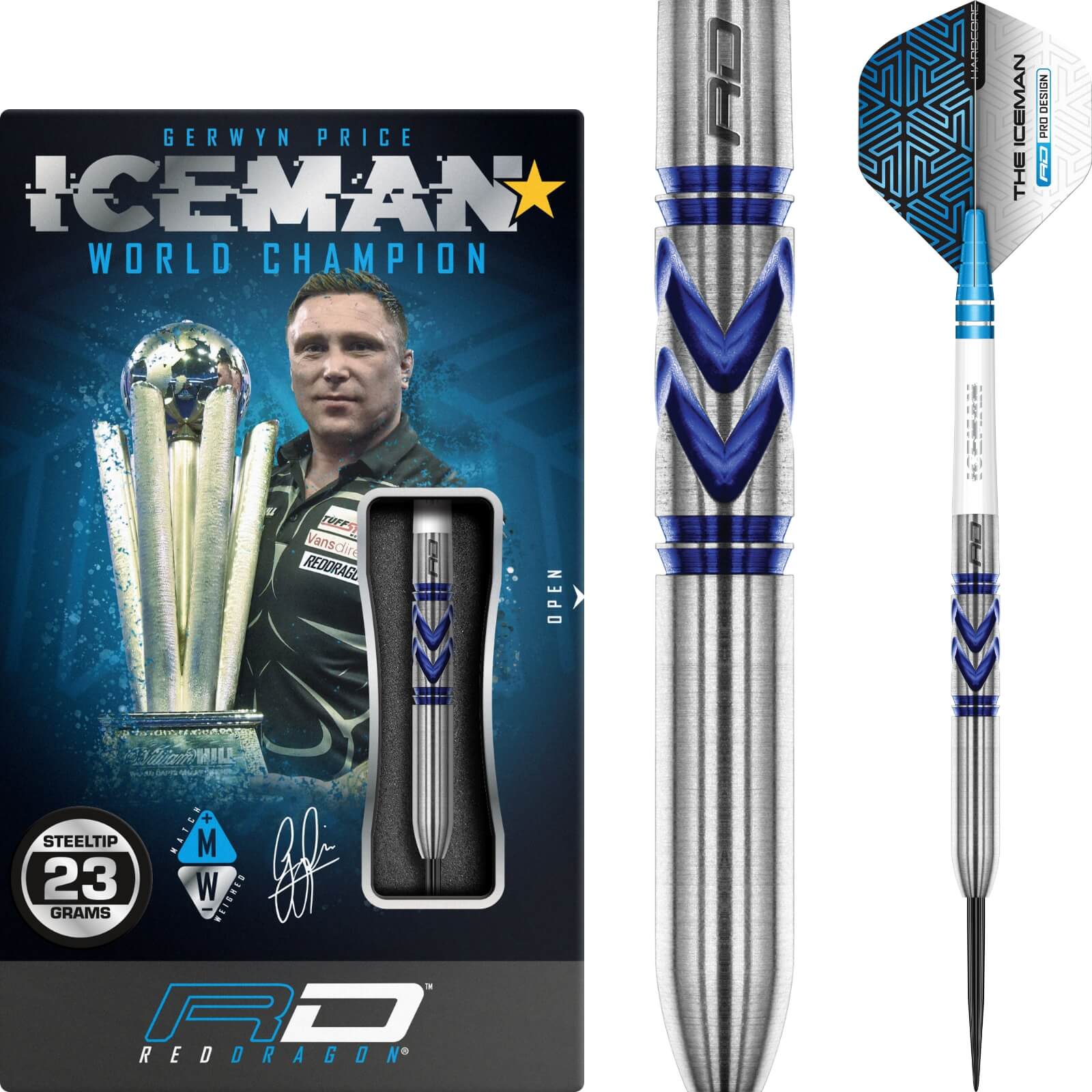 Darts - Red Dragon - Gerwyn Price Avalanche Pro Darts - Steel Tip - 90% Tungsten - 21g 23g 25g 