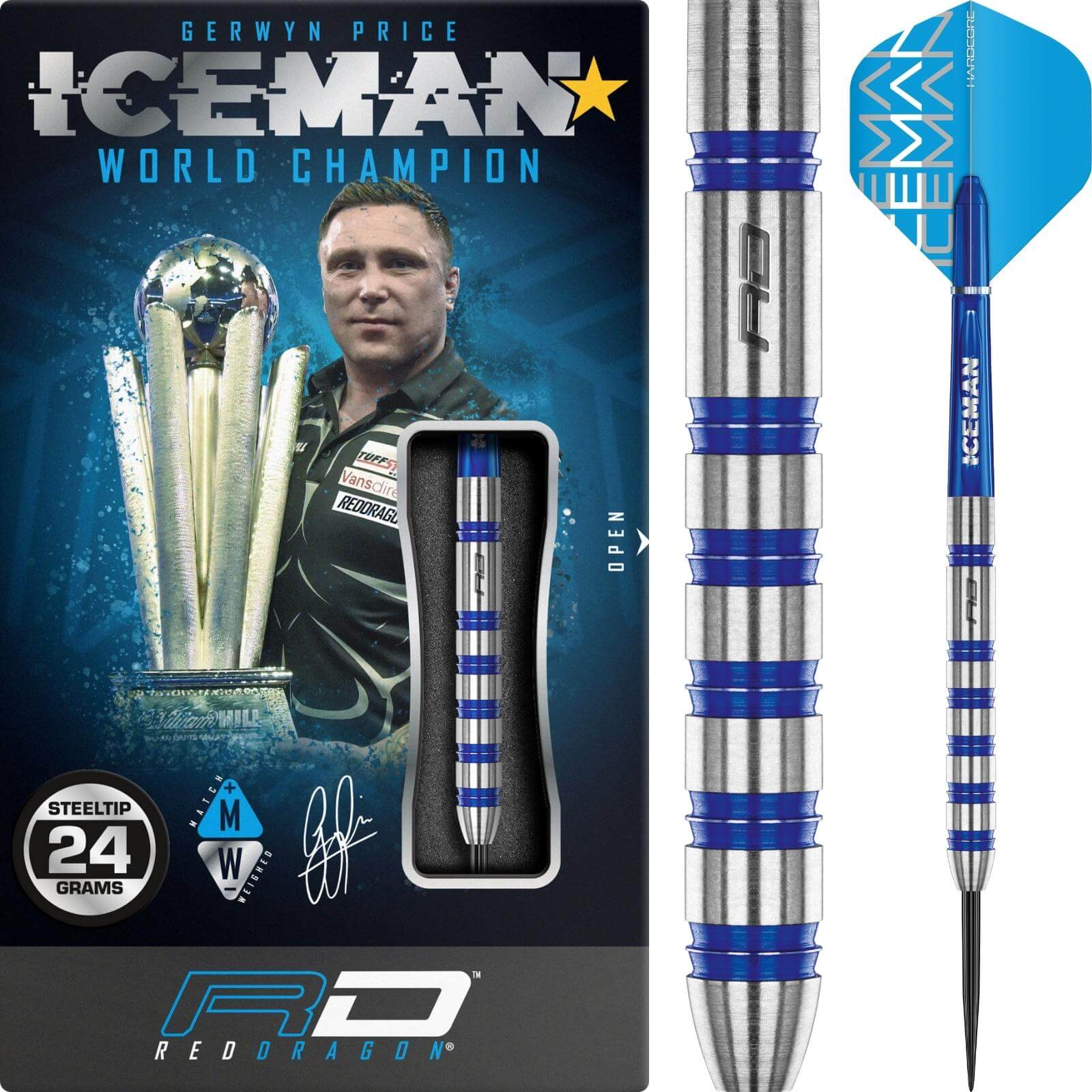 Darts - Red Dragon - Gerwyn Price Challenger Darts - Steel Tip - 85% Tungsten - 23g 24g 25g 