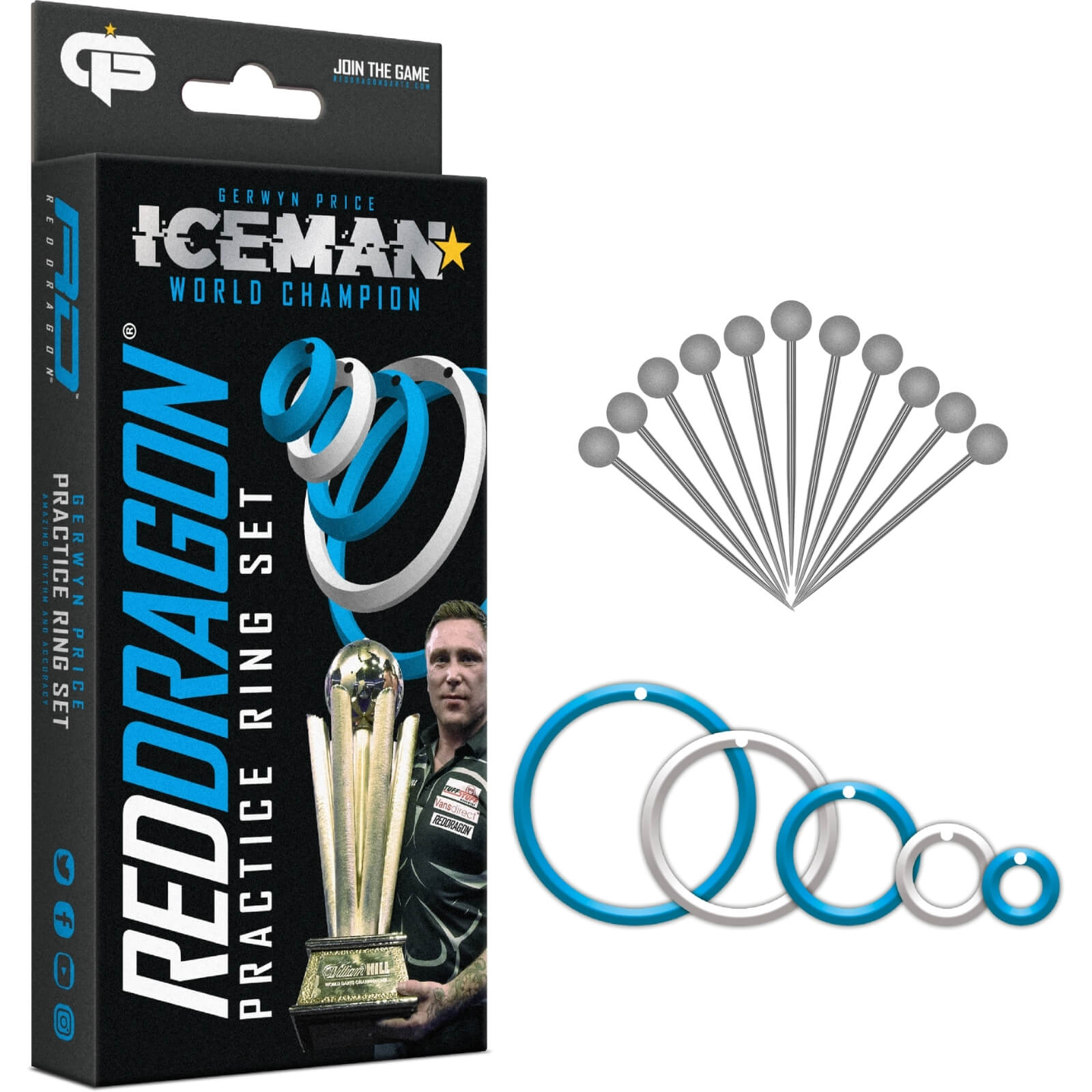 Training Accessories - Red Dragon - Gerwyn "Iceman" Price - Darts Practice Rings 