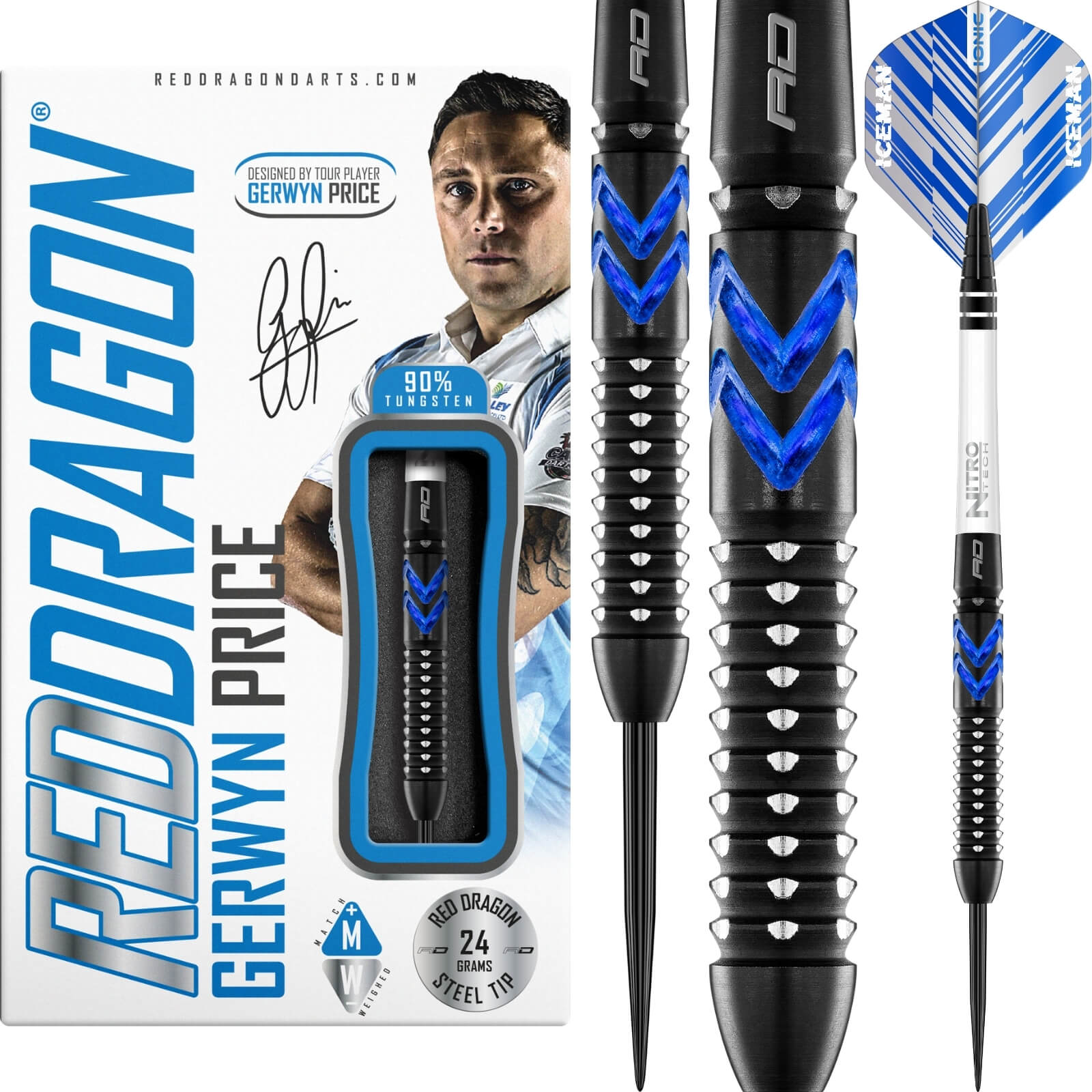 Darts - Red Dragon - Gerwyn Price SE Darts - Steel Tip - 90% Tungsten - 22g 24g 26g 